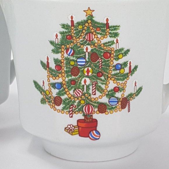TIENSHAN (Fairfield) Fine China Mugs Teacups Christmas Tree & Cake Lifter - Picture 13 of 16